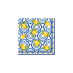Palermo Patterned Paper Cocktail Napkins In Acrylic Holder Gift Set (Set Of 30)