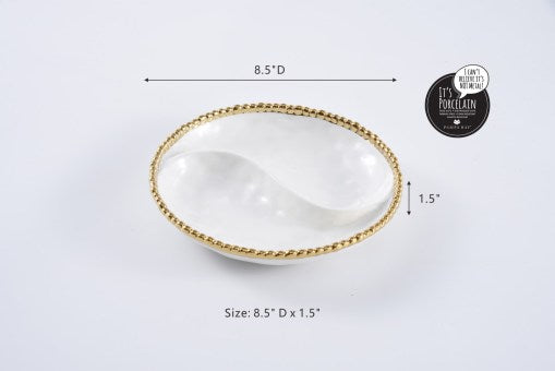 Golden Salerno Small 2 Section Platter