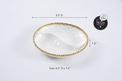 Golden Salerno Small 2 Section Platter