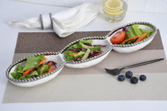 Salerno 3 Section Serving Piece