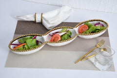 Golden Salerno 3 Section Serving Piece