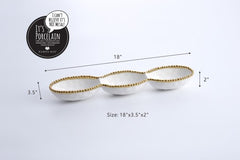Golden Salerno 3 Section Serving Piece