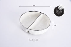 Bianca large 2 section serving piece