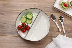 Bianca large 2 section serving piece