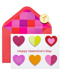Colorful Hearts Valentine's Day Greeting Card