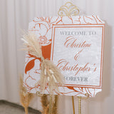 Shimmering Pearl Perfectly Personalized Camellia Welcome Sign Rental