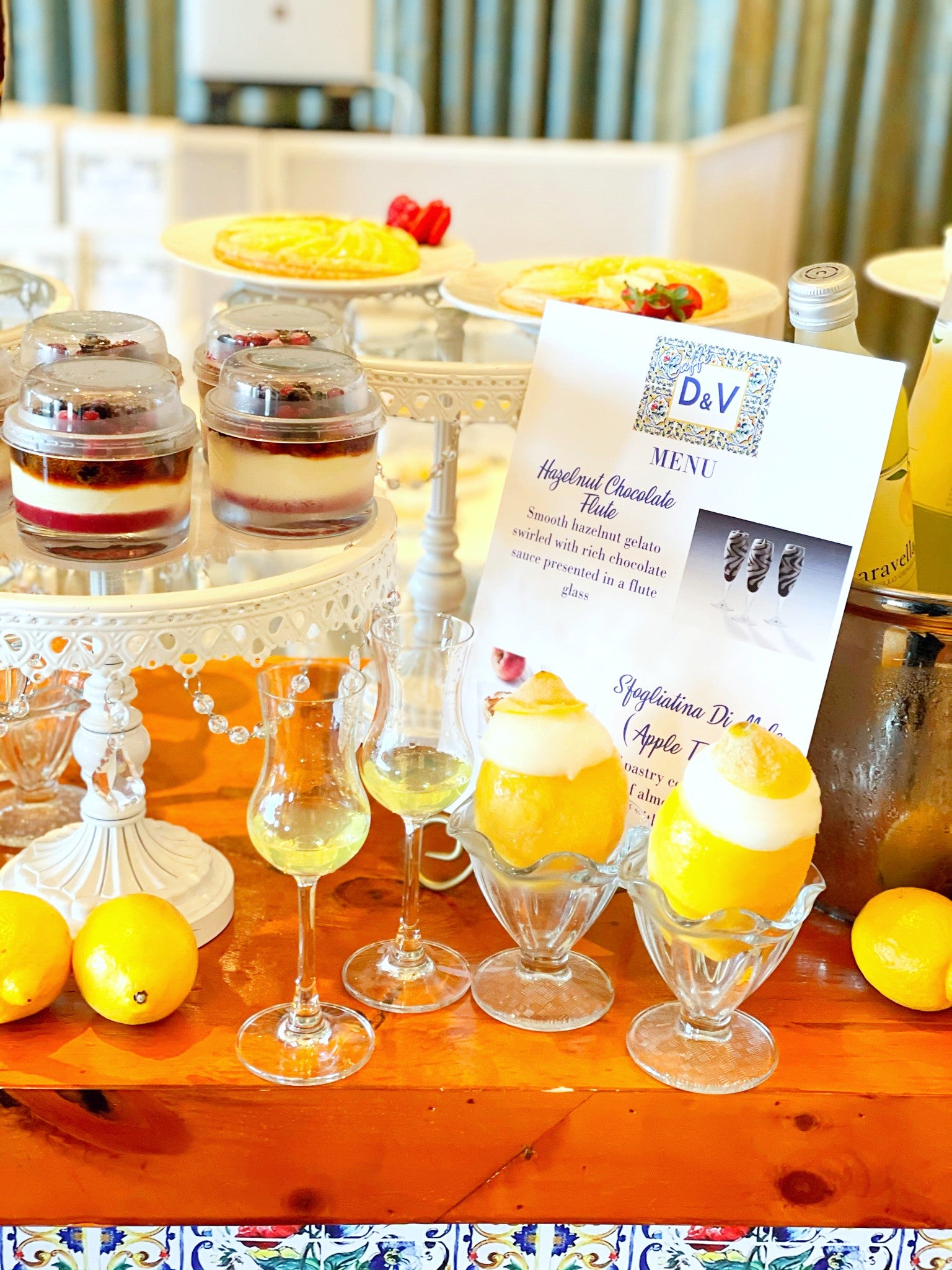 Personalized Tiled Dessert Cafe Rental