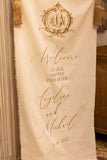 Golden Wedding Fabric Welcome Sign