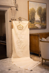 Golden Wedding Fabric Welcome Sign