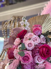 Golden Floral Dressform Centerpiece Rental