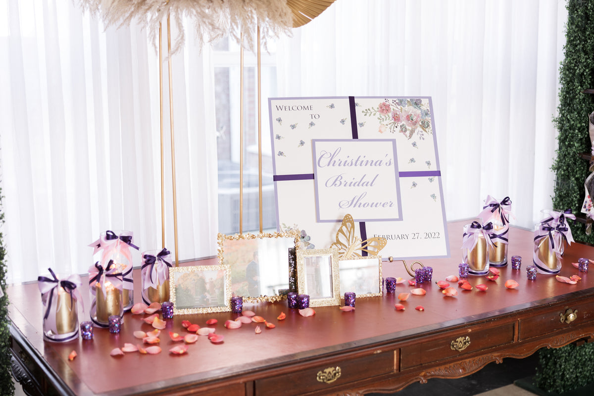 Lavender Garden Welcome Table Package Rental