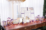 Lavender Garden Welcome Table Package Rental