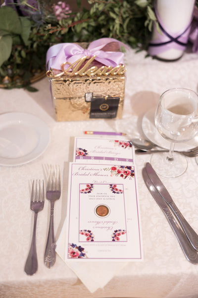 Lavender Garden Theme Scratch Off Cards