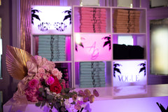 Miami Chic Personalized Favor Table Set Rental