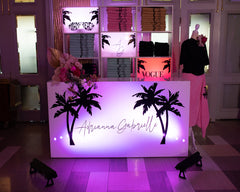 Miami Chic Personalized Favor Table Set Rental