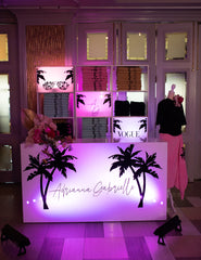 Miami Chic Personalized Favor Table Set Rental
