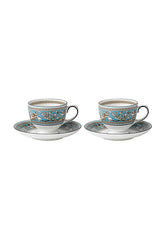 Florentine Turquoise TeaCups & Saucers (Set of 2)