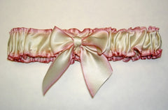 Dalmazio Design Hand-Dyed Blushing Bride Silk Satin Garter Set