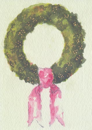 Moss Wreath Folded Note Cards (Set of 50)