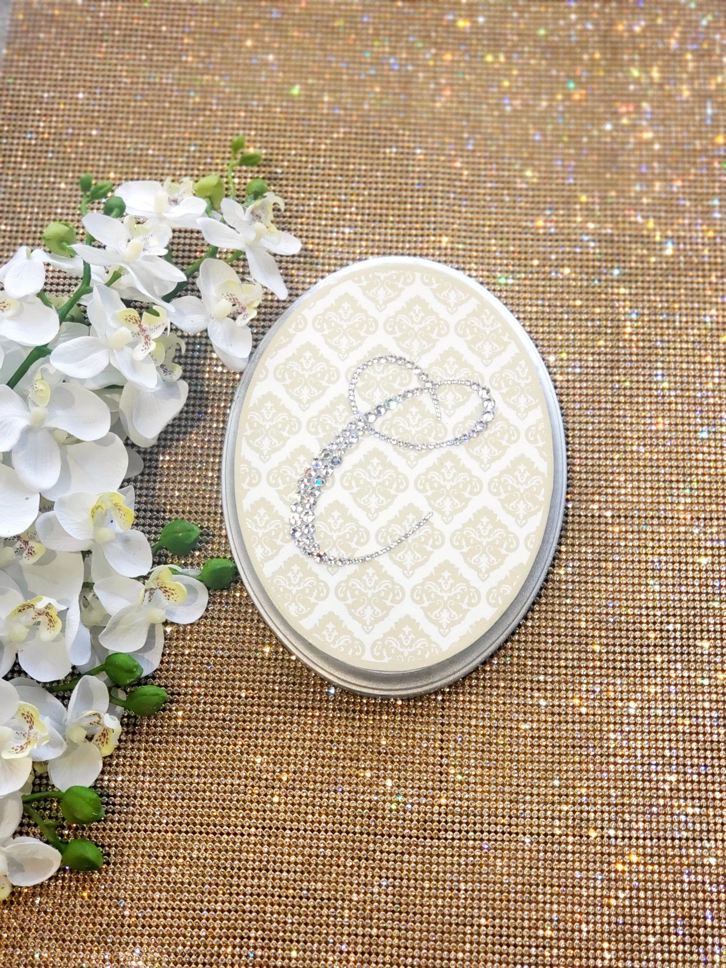 Personalized Swarovski Initial Wooden Keepsake Plaque 7x9"