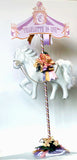 Dalmazio Design Fairy Tale & Fancy Carousel Horse Centerpiece w/ Sign