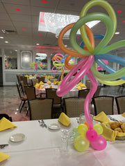 Neon Balloon Flower Centerpiece