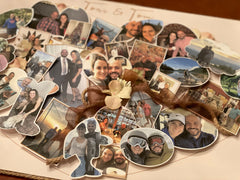 Handmade Custom 3D Heart Photo Collage