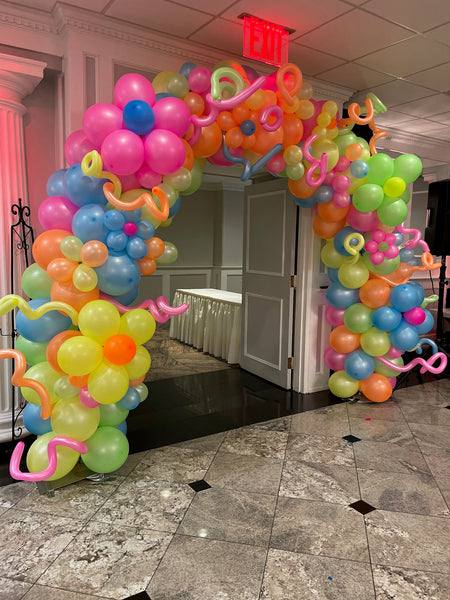 Neon Daisey Balloon Arch