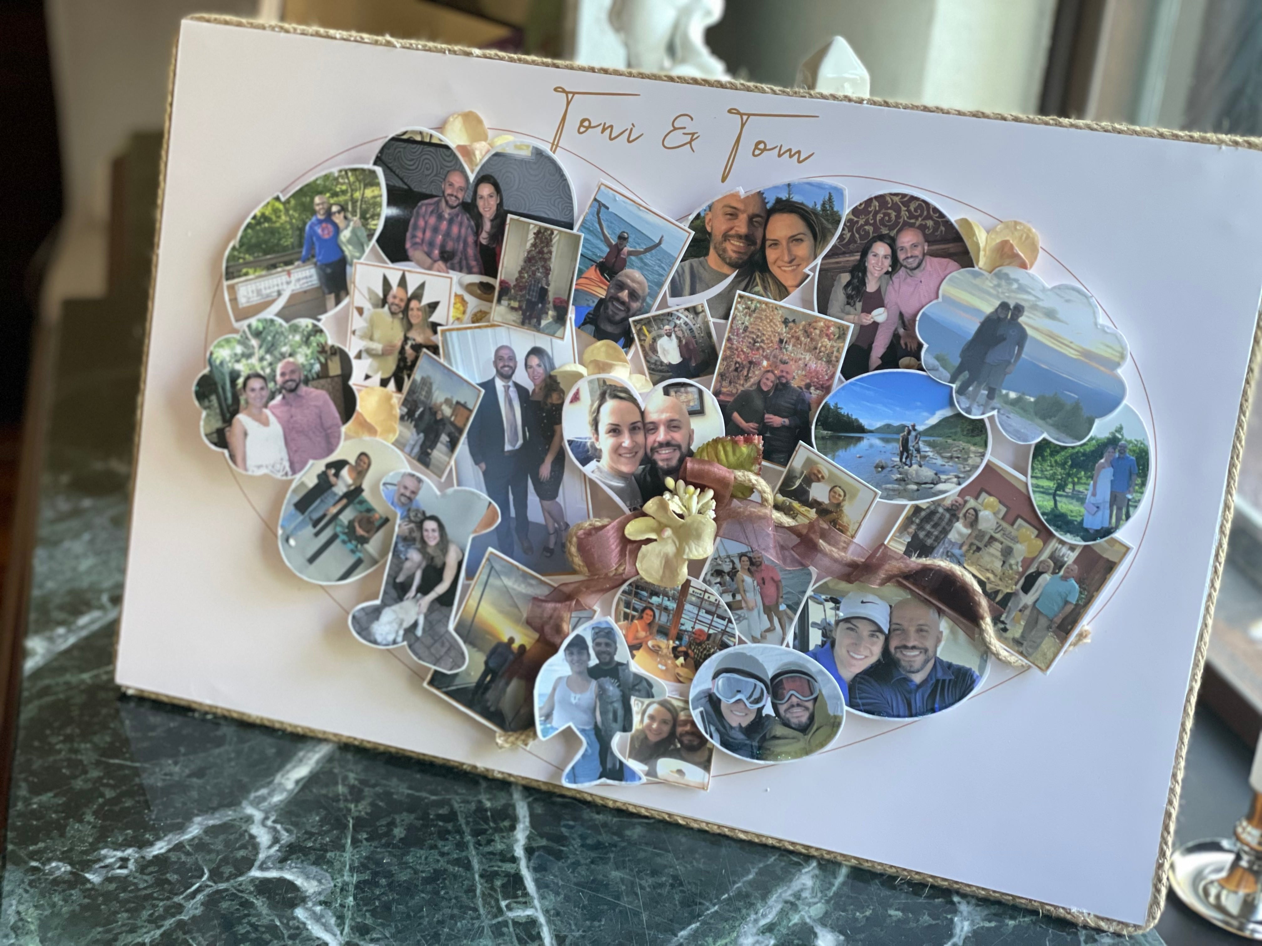 Handmade Custom 3D Heart Photo Collage