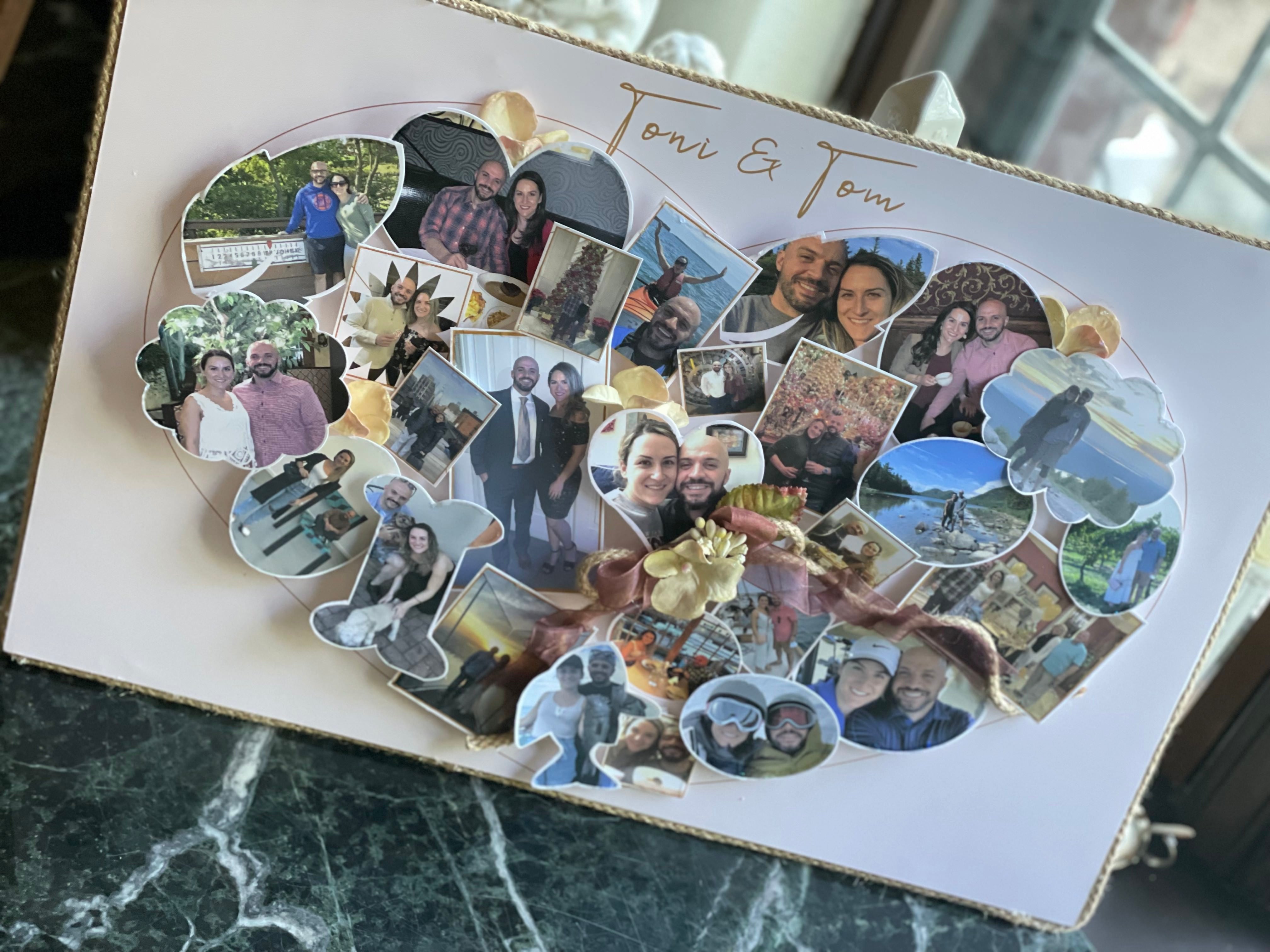 Handmade Custom 3D Heart Photo Collage