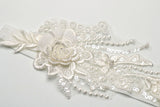 Lace Garter with Flowers & Crystals