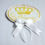 Keepsake Porcelain Plaque- Princess White Accent 8x10"