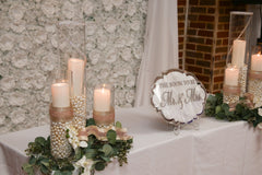 White Floral Backdrop Rental
