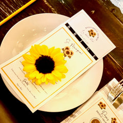 Shining Sunflower Menus