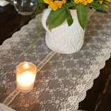 Ivory Lace Table Cloth Runner Rental