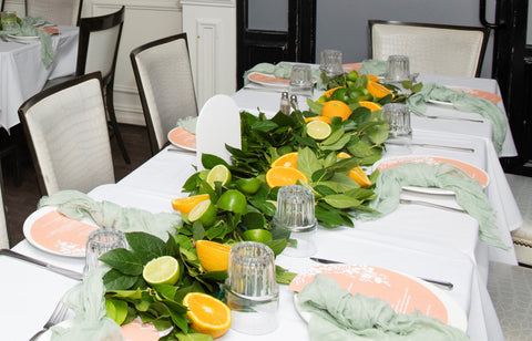 Runner Centerpieces Greenery with Citrus Rental