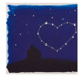 Star Crossed Lovers Valentine's Day Greeting Card