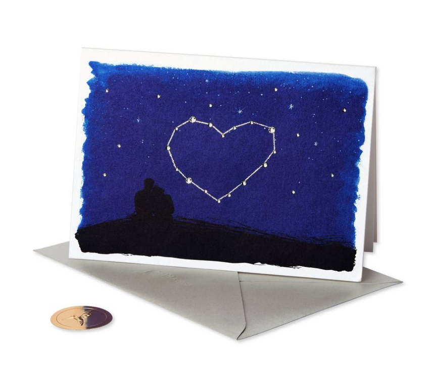 Star Crossed Lovers Valentine's Day Greeting Card