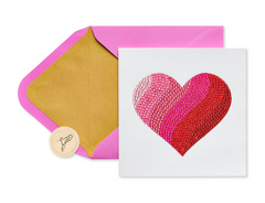 Gemmed Heart Valentine's Day Greeting Card