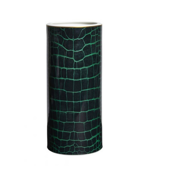 Alligator Emerald Tall Vase