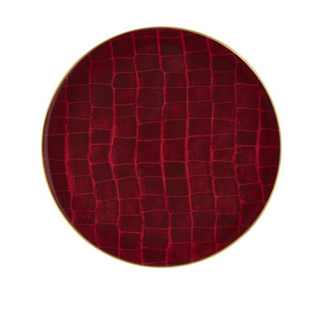 Alligator Ruby Charger Plate