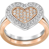 Pave Heart Cupid Ring Set