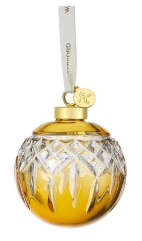 LISMORE BAUBLE AMBER ORNAMENT