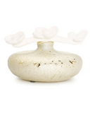 Embossed Gold Circular Diffuser With Three White Flowers, "English Pear & Freesia" Scent