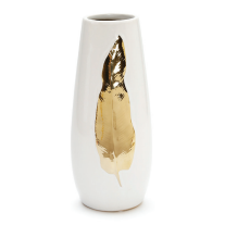Tall Vase Gold Leaf Design-Sm.