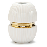 White Vase - Gold Rim