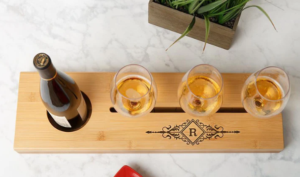 Perfectly Personalized Wine Serving Tray