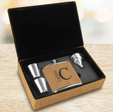 Perfectly Personalized Bamboo Flask Gift Set