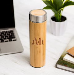 Perfectly Personalized Insulated Bamboo Water Bottles