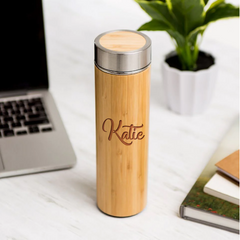 Perfectly Personalized Insulated Bamboo Water Bottles